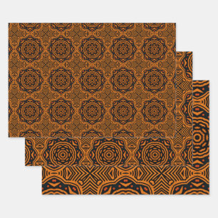 African Ethnic Inspired Pattern No6 Wrapping Paper Sheets