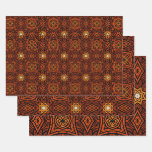 African Ethnic Inspired Pattern No8 Wrapping Paper Sheets