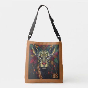 african ethnic Kwanzaa Wild Animals in Disguise Crossbody Bag