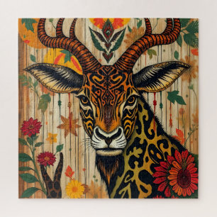 african ethnic Kwanzaa Wild Animals in Disguise Jigsaw Puzzle