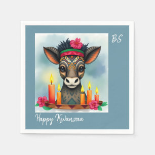 African ethnic Kwanzaa Wild Animals in Disguise Napkins