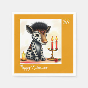 African ethnic Kwanzaa Wild Animals in Disguise Napkins