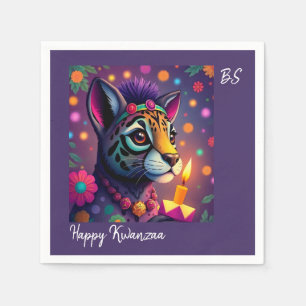African ethnic Kwanzaa Wild Animals in Disguise Napkins
