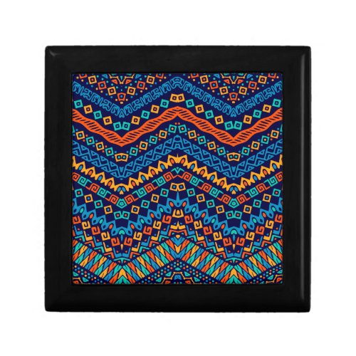 African ethnic pattern funky colors gift box