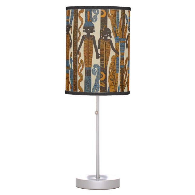African Ethnic Patterns Table Lamp (Front)
