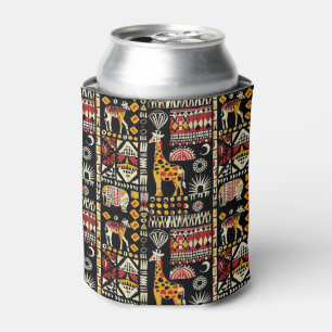 African ethnic traditional ornament, tribal patter can cooler