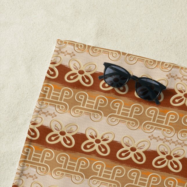 African ethnic tribal Adinkra pattern. yoga mat (In Situ)