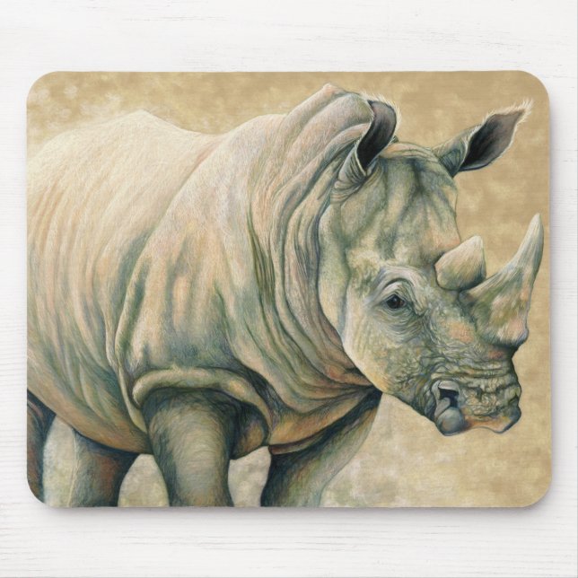 African Expressions - White Rhino Mouse Pad (Front)