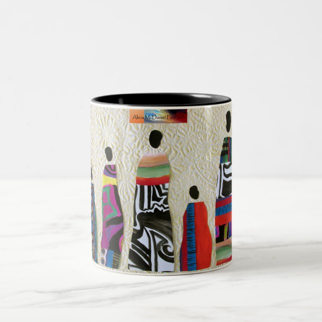 African Family Collage Mug by Alicia McDaniel Fine (Center)