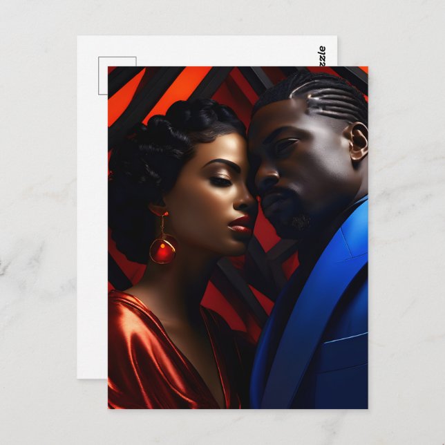 African fashion art postcard (Front/Back)