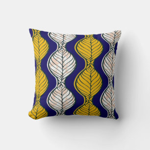 African Fashion Seamless Pattern Ornament Throw Pillow