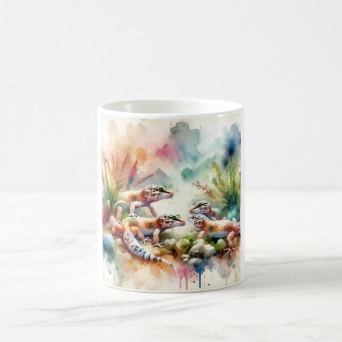 African Fat_tailed Gecko AREF3201 _ Watercolor Coffee Mug