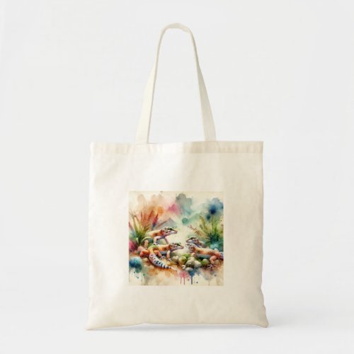 African Fat_tailed Gecko AREF3201 _ Watercolor Tote Bag