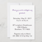 African Female Doctor Graduation Party Invitation (Back)