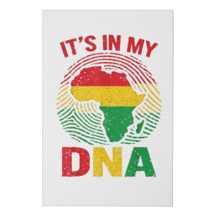 African Fingerprint Black History Faux Canvas Print