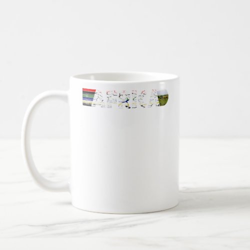African Flag Colors Distressed Elephant Mountain  Coffee Mug