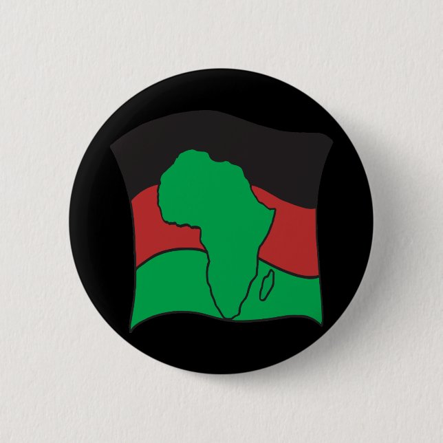 African Flag Pinback Button (Front)
