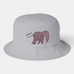 African Floral Elephant Bucket Hat