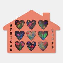 African floral heart Roots