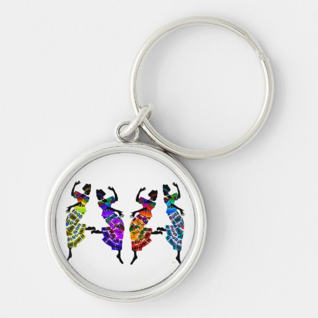 African Foot Dance Keychain (Front)