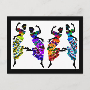 African Foot Dance Postcard