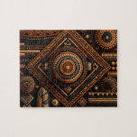 African geometric ethnic traditional pattern jigsaw puzzle<br><div class="desc">African native traditional geometric pattern puzzle.</div>