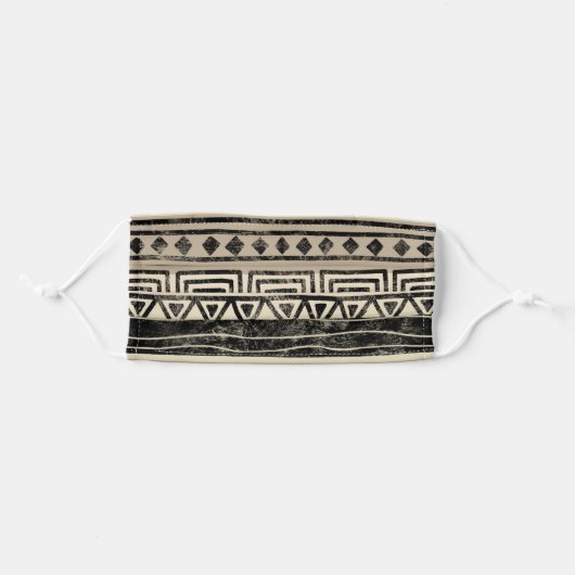 African Geometric Pattern Adult Cloth Face Mask (Front, Folded)