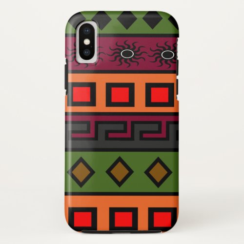 african geometric pattern iPhone x case
