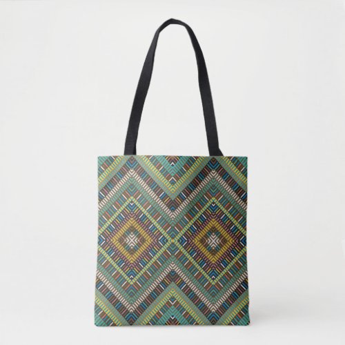 African Geometrical Motif Tote Bag