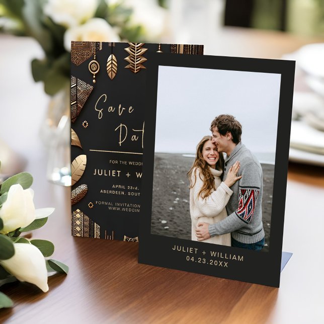 African Ghana Brown Traditional Nigeria Wedding Save The Date (Creator Uploaded)