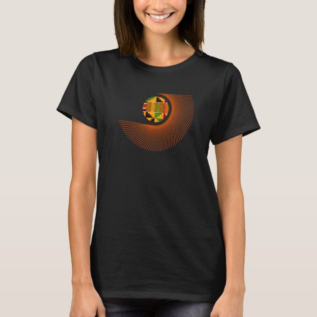 African Ghana Kente Inspired Abstract Geometric Li T-Shirt (Front)