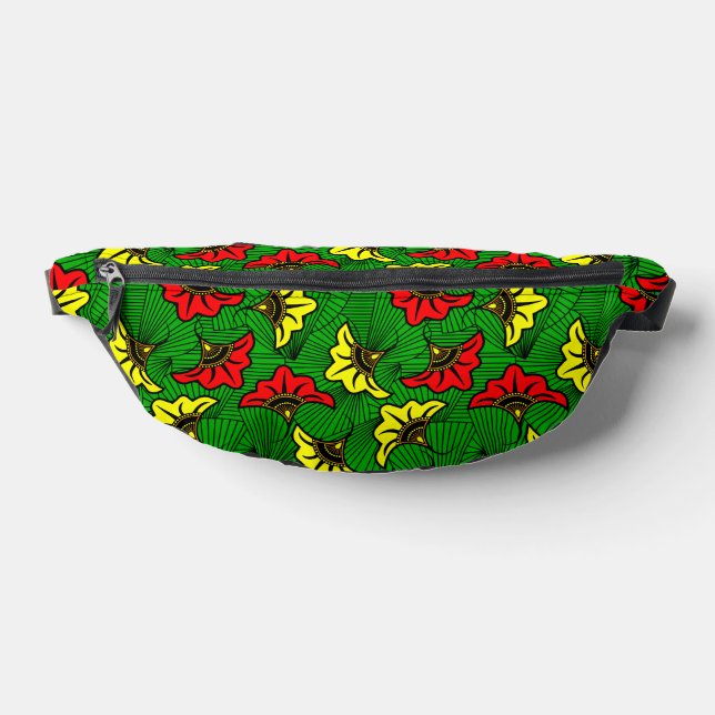 African Gingko Biloba Patterned Fanny Pack (Lay Down)