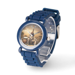 African Giraffe Bongo Drum Player, Kids Watch