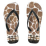 African Giraffe Pattern Flip Flops