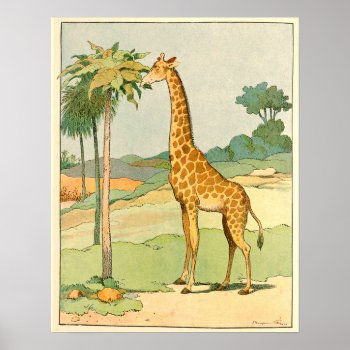 African Giraffe Travel Poster by kidslife at Zazzle