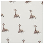 African Giraffe Wildlife Cotton Fabric