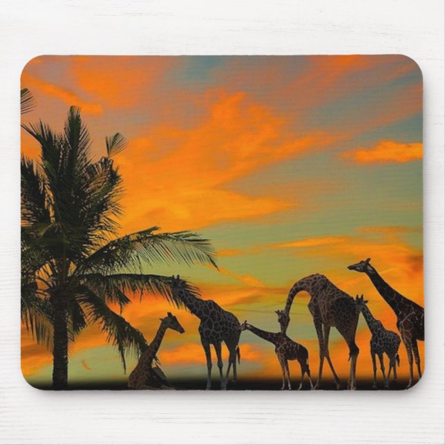 African Giraffes Mouse Pad (Front)