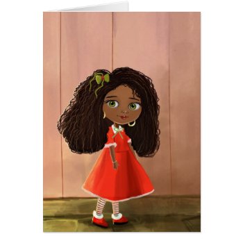 African Girl Card by fantasiart at Zazzle