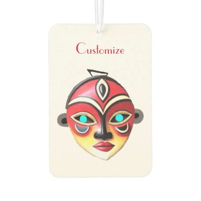 African Girl Face Mask Thunder_Cove  Air Freshener (Back)