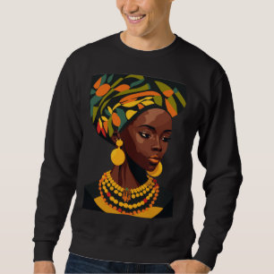 African Girl International Day Against Racial Disc Sweatshirt