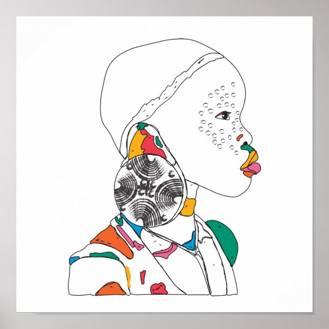 African Girl portrait Poster (Front)