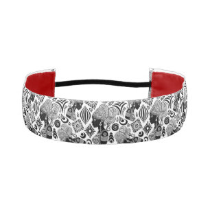 African Girl Portrait Tribal Tattoo Athletic Headband
