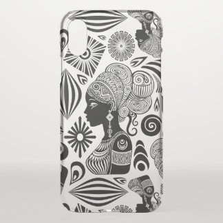 African Girl Portrait Tribal Tattoo iPhone X Case