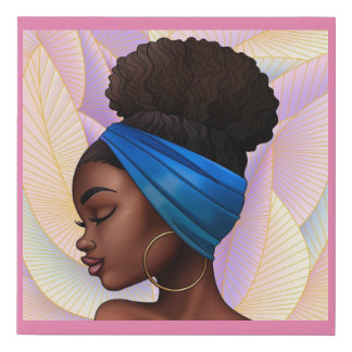 African Girl Spirit Faux Canvas Print