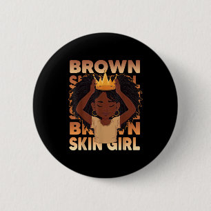 African girls brown skin girl black melanin button