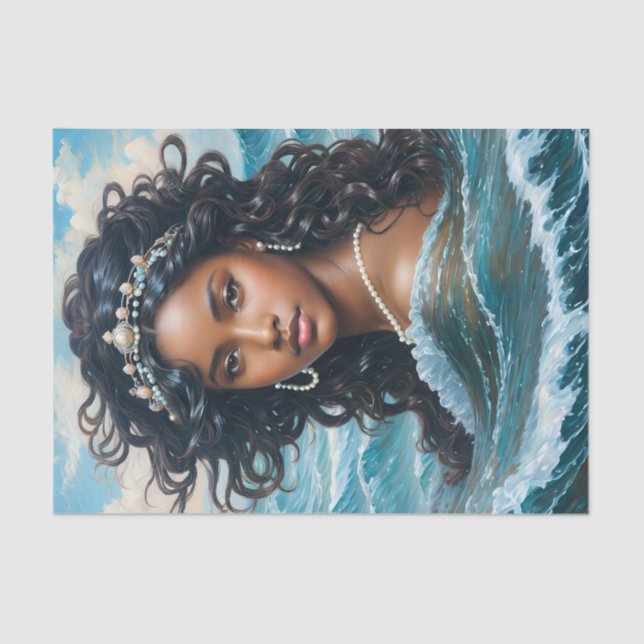 African Goddess Yemaya Art Tissue Paper (Front)
