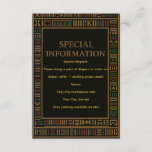 African Gold Kente Baby Shower Enclosure Card