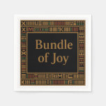 African Gold Kente Baby Shower Napkin