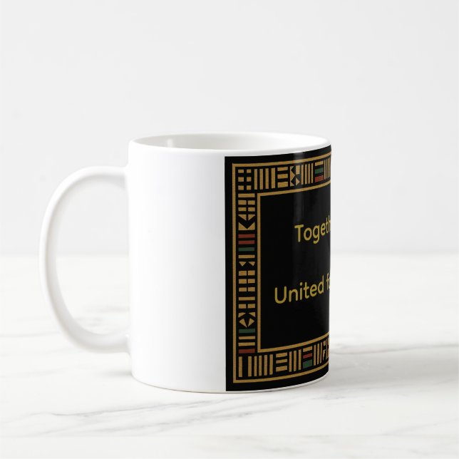 African Gold Kente Customizable Mug (Left)