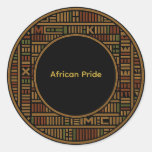 African Gold Kente Pattern Sticker